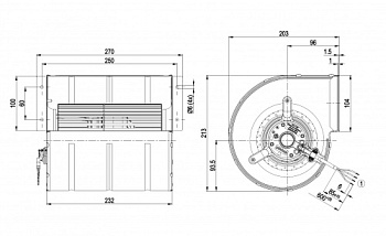 Центробежный вентилятор ebmpapst D2E133DM64I5