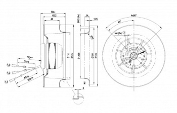 Центробежный вентилятор ebmpapst R2S175AA0739