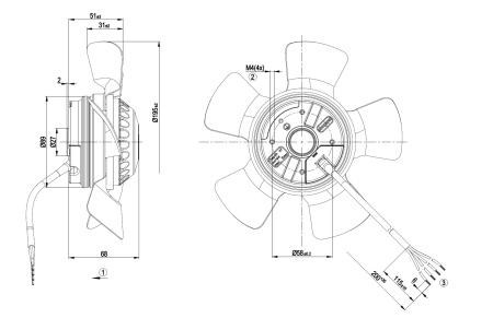 Осевой вентилятор ebmpapst A2E200AF0251