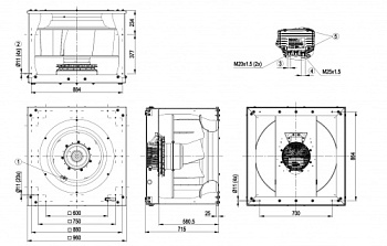 Центробежный вентилятор ebmpapst K3G710AR0301