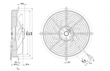 Осевой вентилятор ebmpapst S2D250AI0215