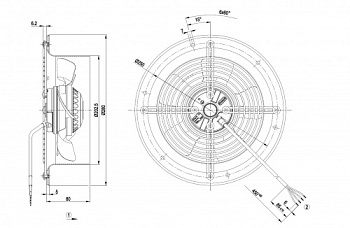Осевой вентилятор ebmpapst W2E200CF0202