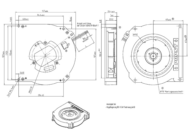 Вентилятор компактный ebmpapst RLF 100-11/14/2