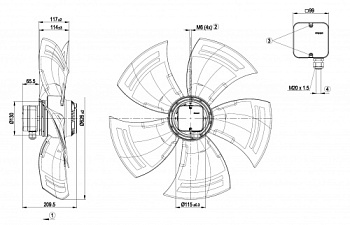 Осевой вентилятор ebmpapst A6D630AN0101