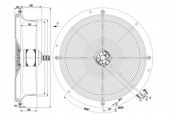 Осевой вентилятор ebmpapst W6E450CP0201