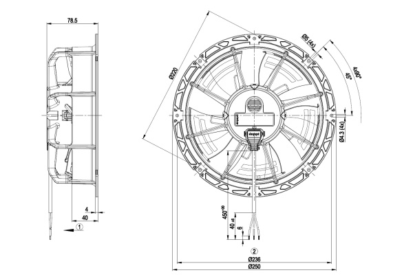 Осевой вентилятор ebmpapst W1G200EC9145