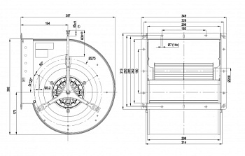 Центробежный вентилятор ebmpapst D4D250CA0201
