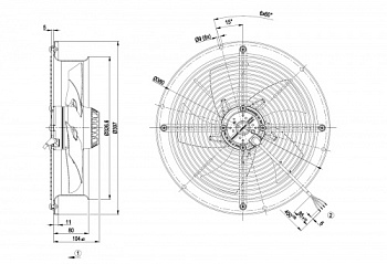 Осевой вентилятор ebmpapst W2E300CP0230