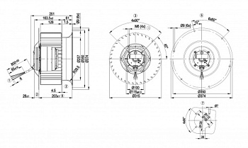 Центробежный вентилятор ebmpapst R6D310CG0301