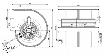 Центробежный вентилятор ebmpapst D2E133DM52E1~(255/0,26 кВт) 2000 об/мин