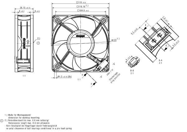 Вентилятор компактный ebmpapst ACi 4420 MLR
