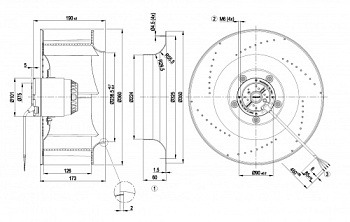 Центробежный вентилятор ebmpapst R4E355AG0105
