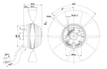 Осевой вентилятор ebmpapst A2E200AF0201