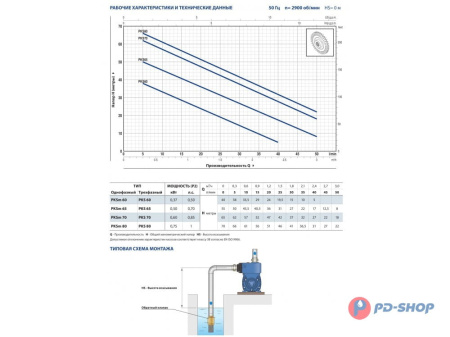 Насос вихревой Pedrollo PKS 70