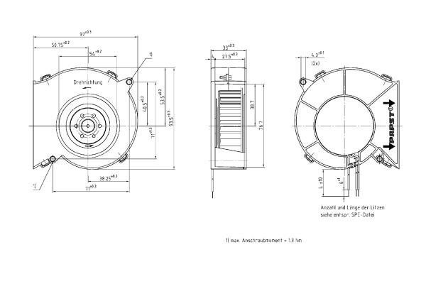 Вентилятор компактный ebmpapst RL 65-21/14