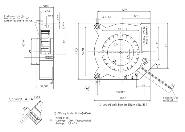 Вентилятор компактный ebmpapst RL 90-18/18NH
